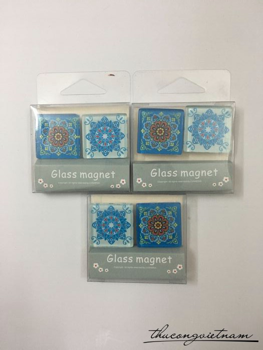 Con dấu Glass magnet hoa văn 2